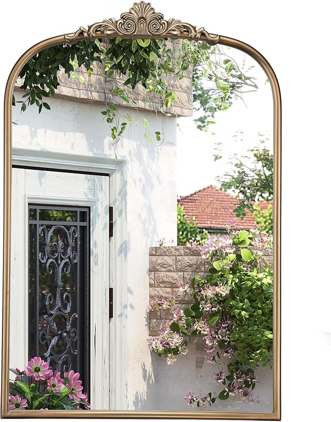 30" x 40" Antique Gold Arched Mirror by Mestikits