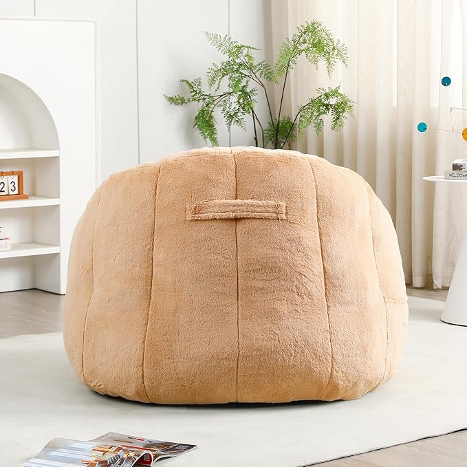 Furniliving Bean Bag Chair, Giant Bean Bag Chair Stuffed Floor Sofa - Image 5