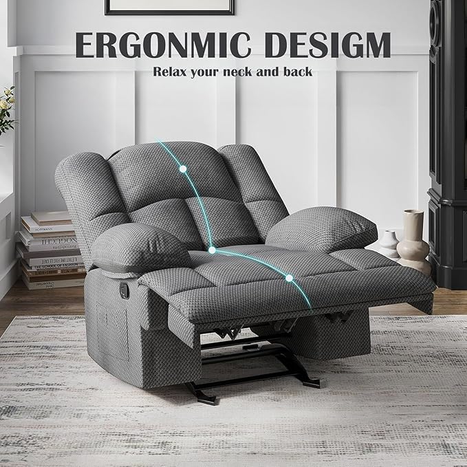 Oversized Rocker Recliner Chair, Wide Rocker Chair - Image 5