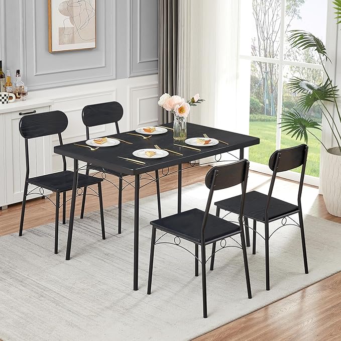 VECELO Dining Table Set for 4, 5 Piece Dinette - Image 7
