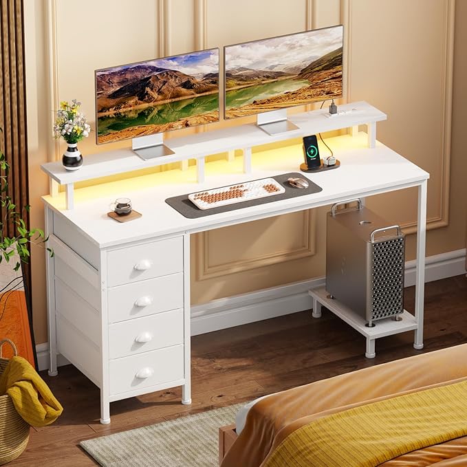 Furologee 47" White Computer Desk - Image 9