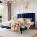 SHA CERLIN Full Bed Frame/Velvet Upholstered Platform Bed Frame by SHACERLIN