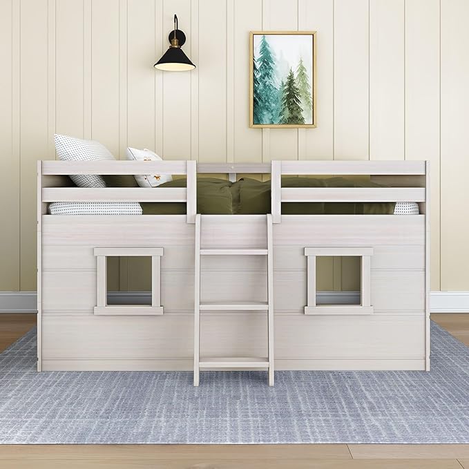 Max & Lily Modern Farmhouse Twin Low Loft Bed - Image 2