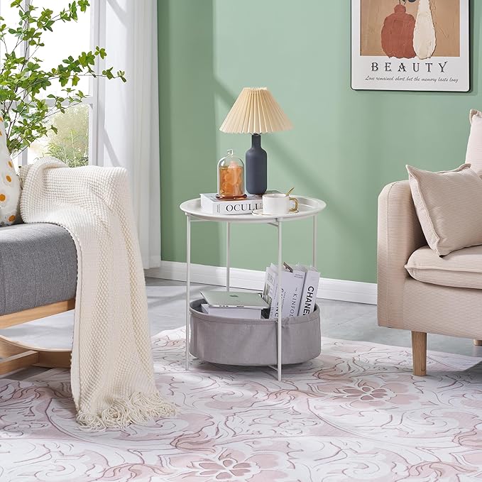VECELO Round Side/End Table - Image 2