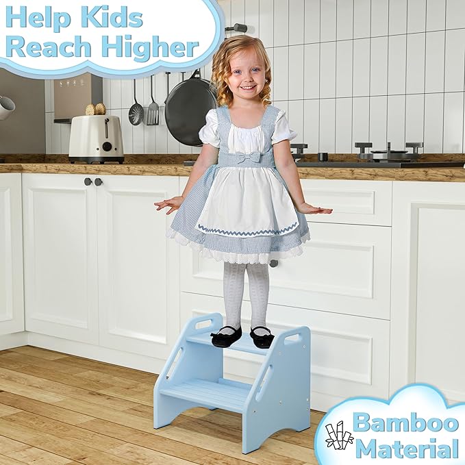 AMBIRD Wooden Step Stool, Two Step Stools 300 lbs Capacity - Image 7