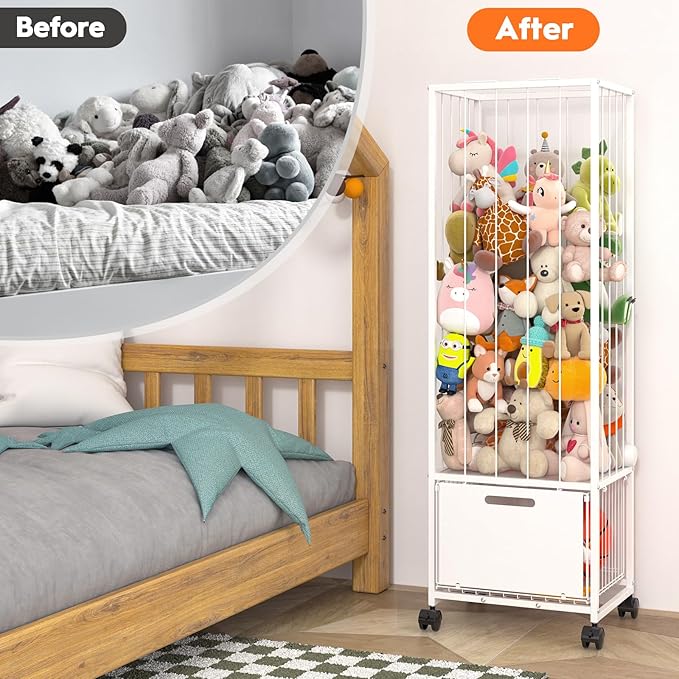 Bukfen Metal Stuffed Animal Storage Zoo Extra Large Stuffed Animal Holder Space - Image 7