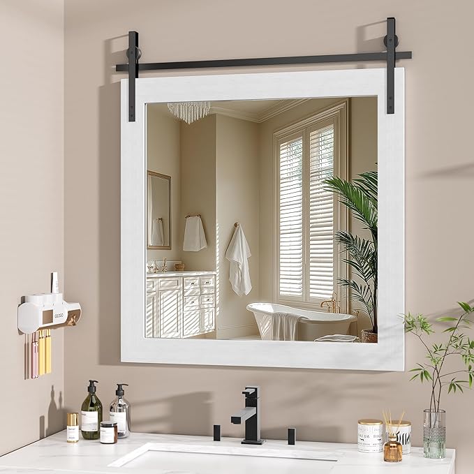 Hasipu Farmhouse Bathroom Mirror by Whatssuitableisthebest