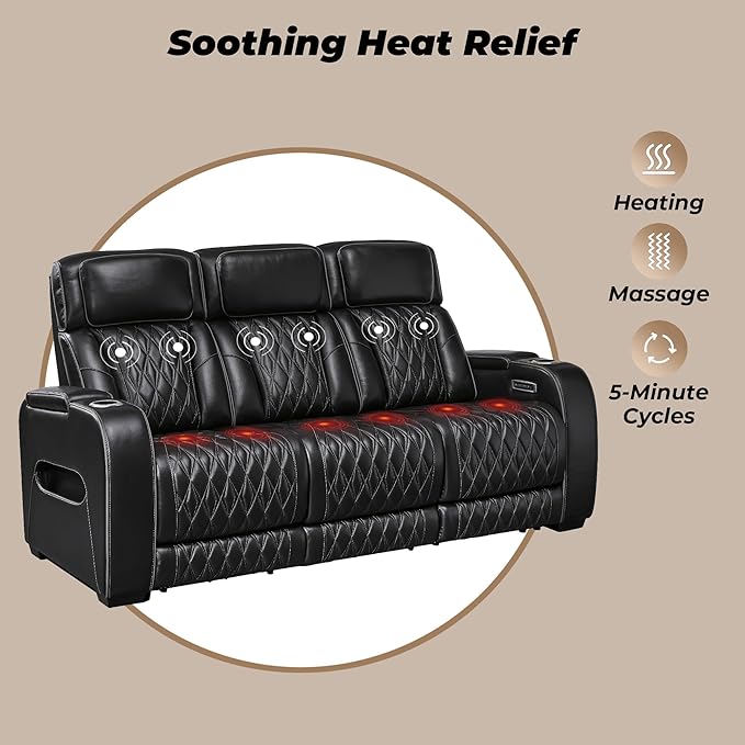 Signature Design by Ashley Boyington Contemporary Leather Match Power Reclining - Image 11
