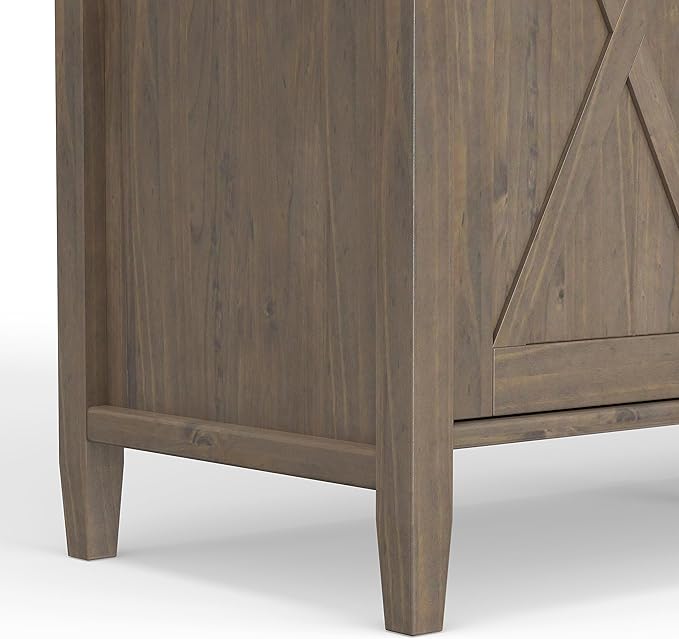SIMPLIHOME Ela Solid Wood 53 inch Wide Transitional TV Media Stand in Smoky - Image 9