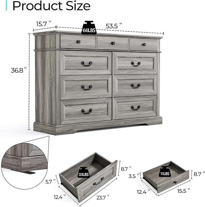 LINSY HOME Updated Dresser for Bedroom - Image 3
