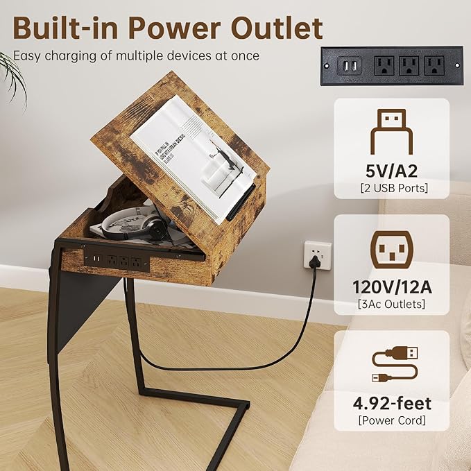 Hadulcet TV Tray Tables, Laptop Stand - Image 6