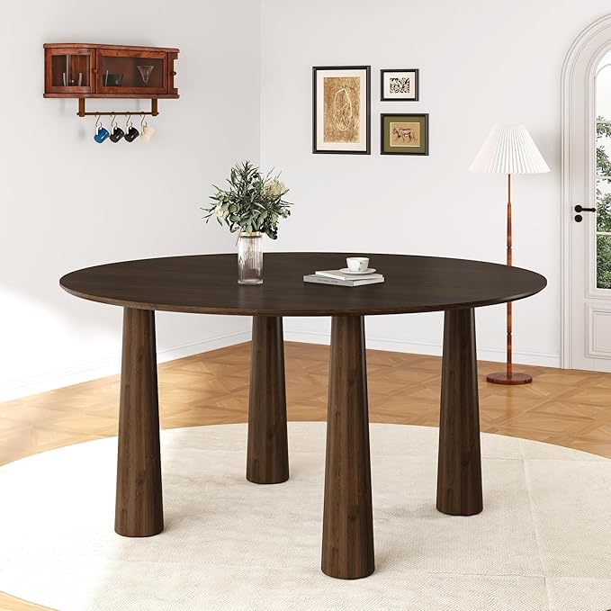 Casaphoria 59" Round Dining Table, Kitchen Table by Casaphoria