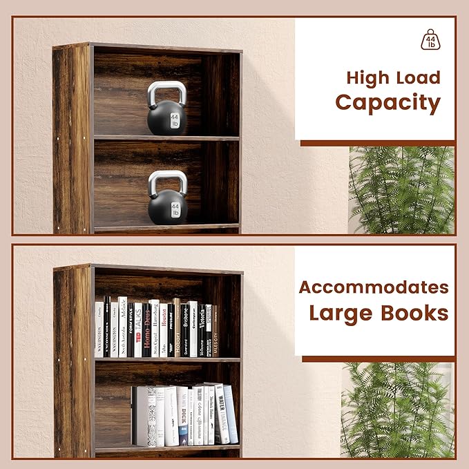 71" Tall Bookcase, 6-Tier Open Display Storage Shelves, Floor Standing Large - Image 5