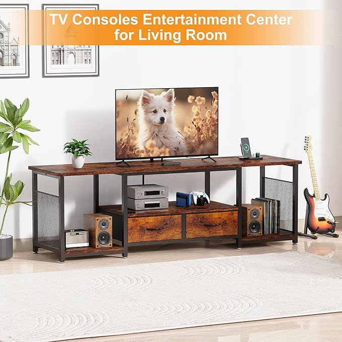 TV Stand with Drawers and Power Outlets - Image 7
