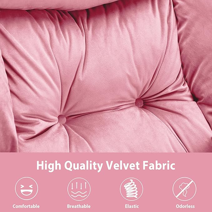 Lazy Chair Thick Padded, Comfy Velvet Accent Lounge Chair - Image 7