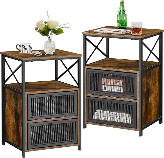 VECELO End Tables Set of 2 by VECELO