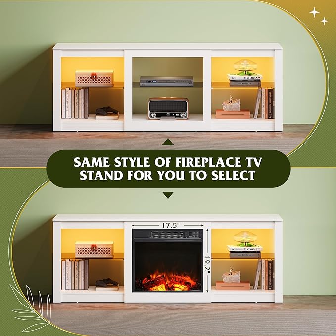 WLIVE LED TV Stand for 65 Inch TV, Modern Entertainment Center - Image 7