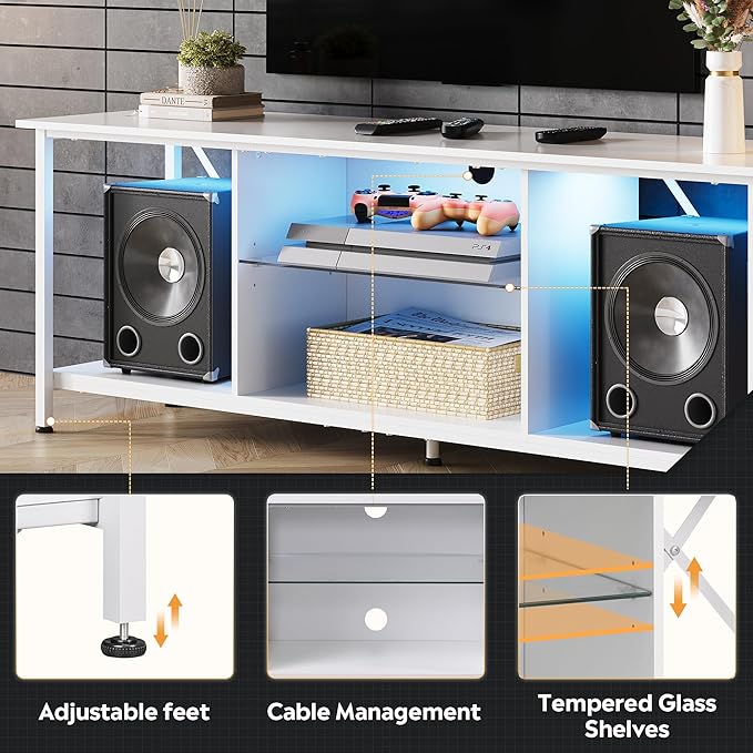 WLIVE TV Stand up to 65 Inch TV, Industrial TV Console - Image 5