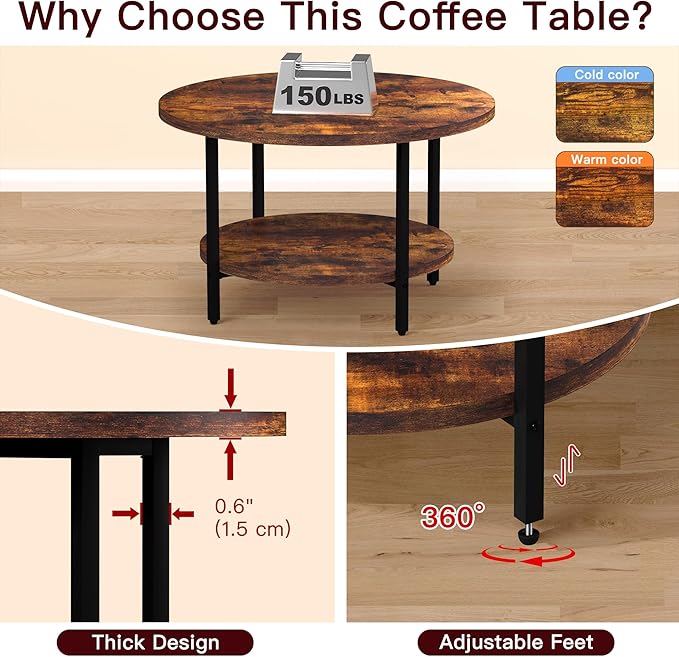 Coffee Table, 2 Tier Coffee Tables - Image 4