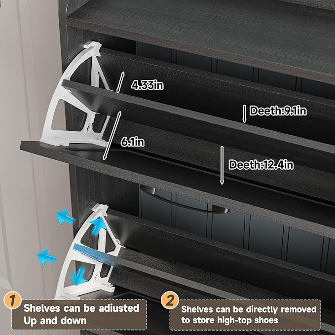 Maupvit Large Shoe Storage Cabinet - Image 6
