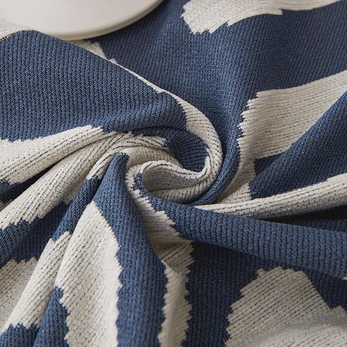 STACYPIK Reversible Boho Blue Beige Couch Cover - Image 3