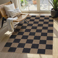 Lahome Checkered Easy Jute 3x5 Rug, Washable Rugs by Lahome
