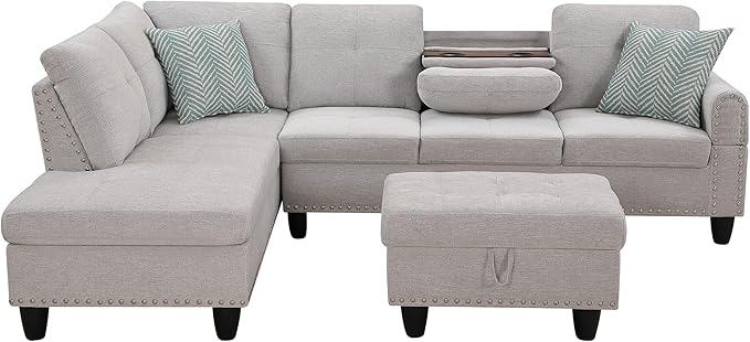 Ball & Cast 98" L Shaped Sectional Couch - Image 11