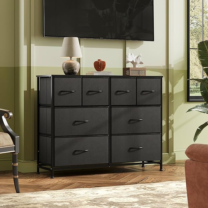 WLIVE Dresser for Bedroom with 8 Drawers, Wide Fabric Dresser for Storage and - Image 2