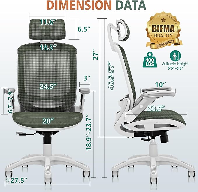 GABRYLLY Ergonomic Office Chair, High Back Home Desk Chair - Image 3