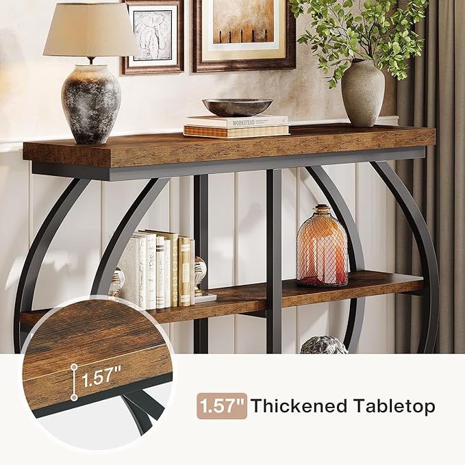 Tribesigns 41.3" Console Table, Industrial 3-Tier Entryway Table - Image 7