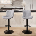 YOUNIKE Grey Bar Stools Set of 2 Modern Kitchen Counter Height Bar Chairs by YOUNIKE