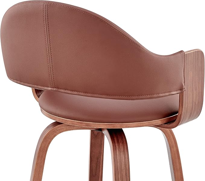 Armen Living Daxton Mid Century Modern Swivel Bar Stool - Image 9