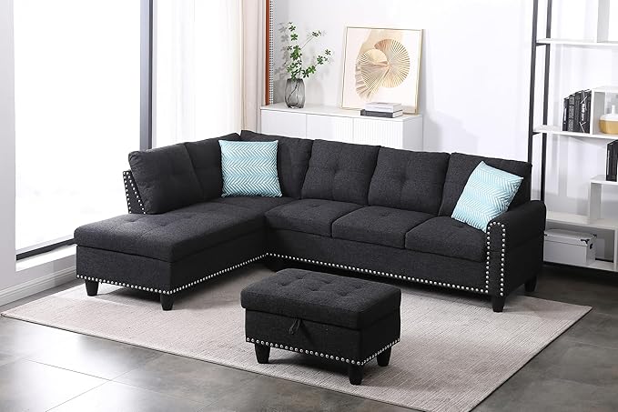 Ball & Cast 98" L Shaped Sectional Couch - Image 3