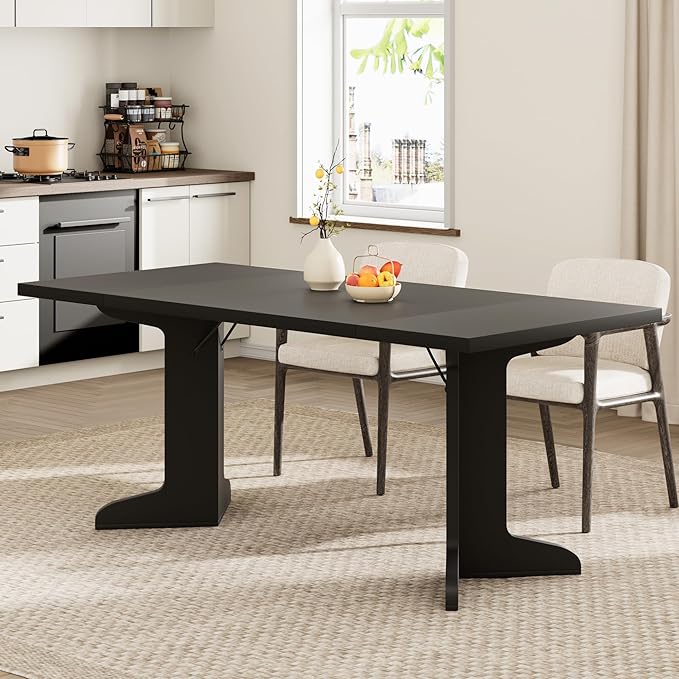 71" Dining Table for 6 to 8 People, Modern Dinner Table by GarveeHome