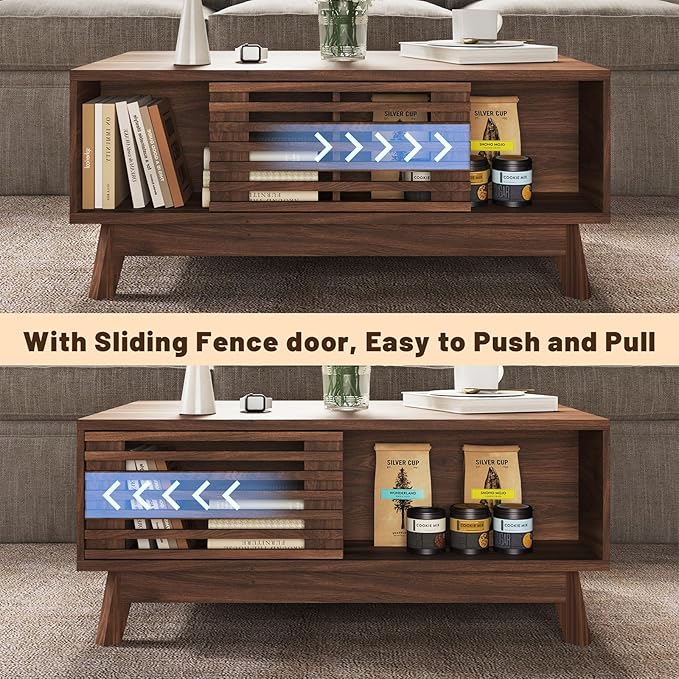 HAIOOU Lift Top Coffee Table, Mid Century Modern Coffee Table - Image 4
