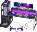 AODK 59 Inch Gaming Desk with USB Charging Ports & LED Light- Reversible by AODK