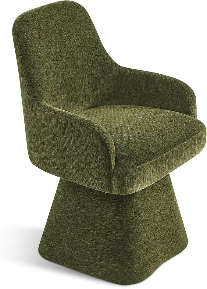 Swivel Dining Chairs Set of 2, Mid Century Modern Chairs Fabric Upholstered - Image 9