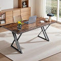 70.9Inch Office Desk, Executive Office Desk，Modern Industrial Style, Z-Shaped by Younhomedge