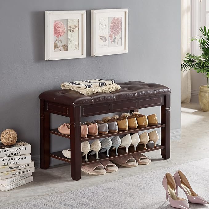 Shoe Storage Bench, Entryway Shoe Rack - Image 2