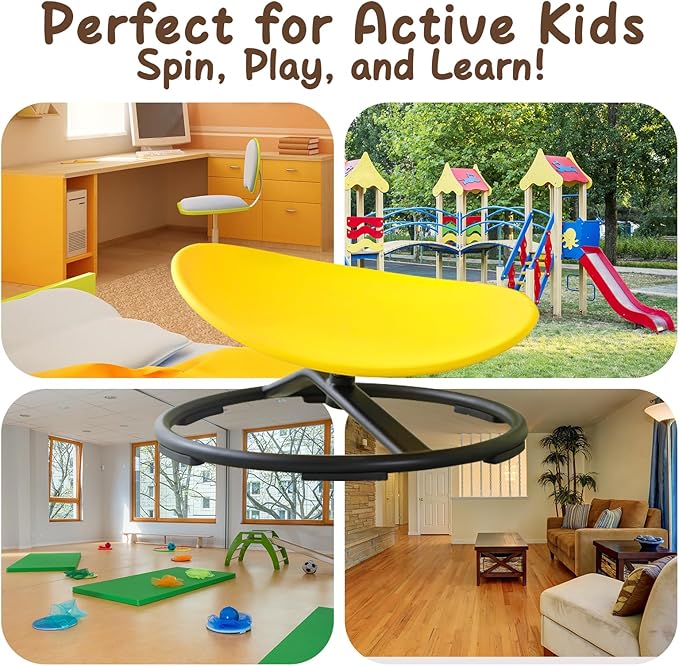 Kids Sensory Spinning Chair for Autism Ages 3+, Sit and Spin Swivel Chair for - Image 8