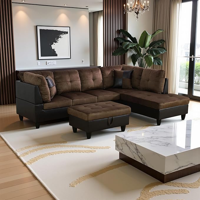 103.5" Oversized Sectional Couch, L Shaped Couch by LynginsCreativeLife
