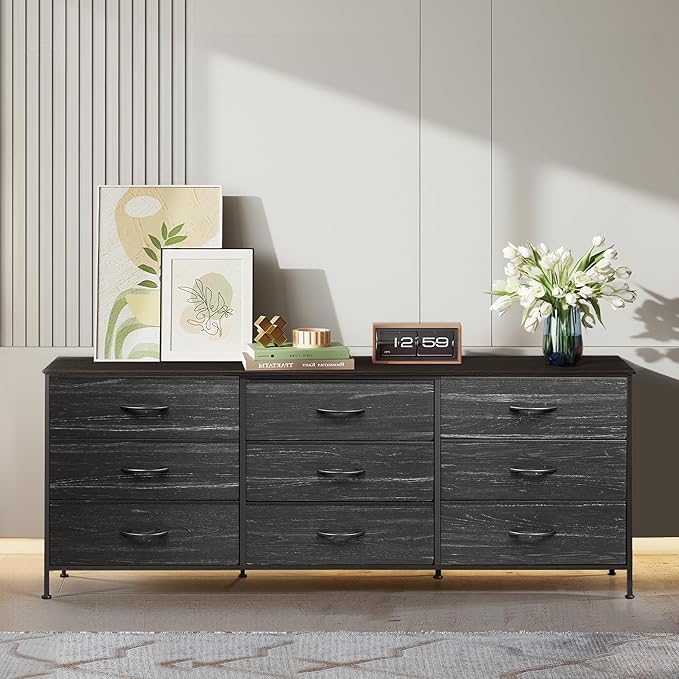 WLIVE 63''W Dresser for Bedroom, 75 inch TV, Wide Chest of Drawers - Image 2