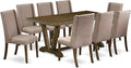 East West Furniture V777FL716-9 9 Piece Dining Table Set Includes a Rectangle by EastWestFurniture