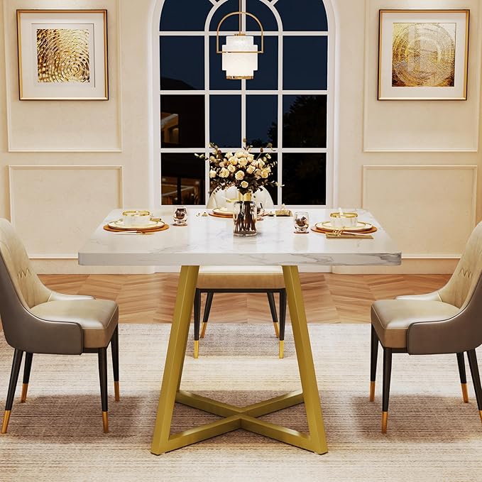 Tribesigns Square Dining Table for 6, 31.5" Modern Dinner Table - Image 4
