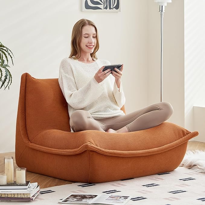 Bean Bag Chairs for Adults Giant BeanBag Chair Sofa Memory Foam Bean Bag Chair by TKBRWU