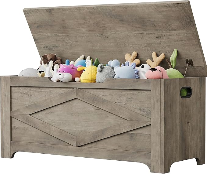 GarveeHome 39.4" Storage Chest, Wooden Storage Bench by GarveeHome