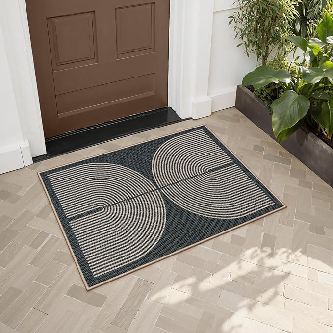 Lahome Rainbow Outdoor Mats for Front Door, 2x3 Small Washable Kitchen Rugs - Image 2