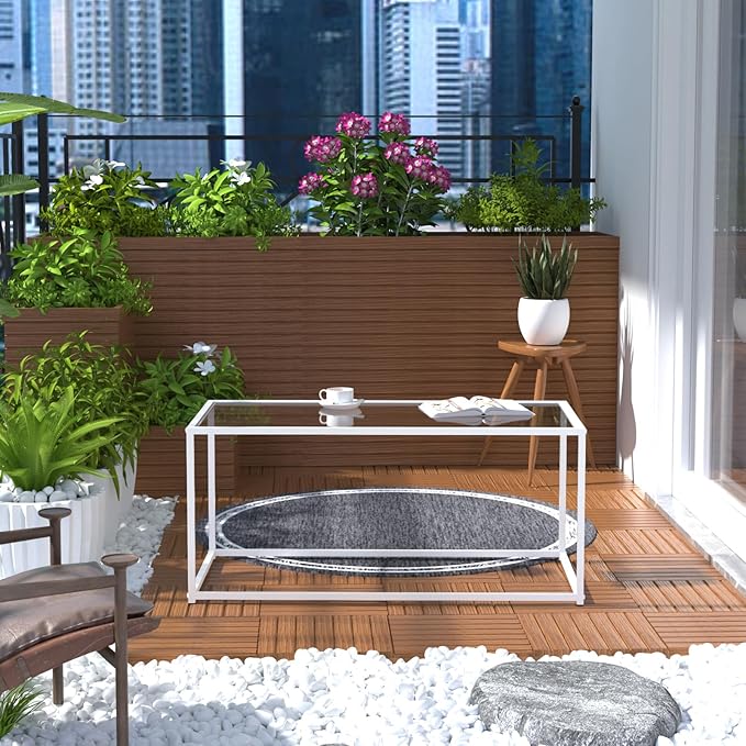 Coffee Table Glass Center Table, Modern Minimalist Coffee Table - Image 7
