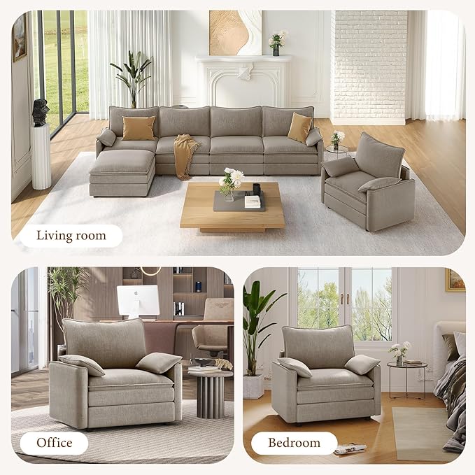 Vesgantti 40" Single Seat Sofa, Comfy Cloud Couch Deep Seat Upholstered Couch - Image 7