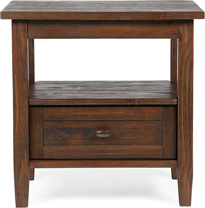 SIMPLIHOME Warm Shaker SOLID WOOD 20 inch Wide Rectangle Transitional End Table - Image 5